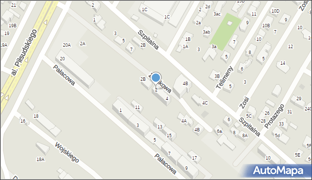 Marki, Zamkowa, 2, mapa Marki