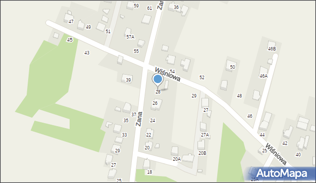 Marklowice, Zana Tomasza, 28, mapa Marklowice