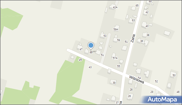 Marklowice, Zana Tomasza, 49, mapa Marklowice