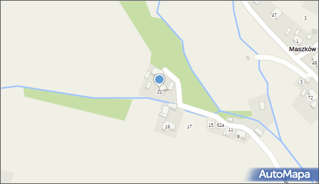 Maszków, Zamoście, 21, mapa Maszków