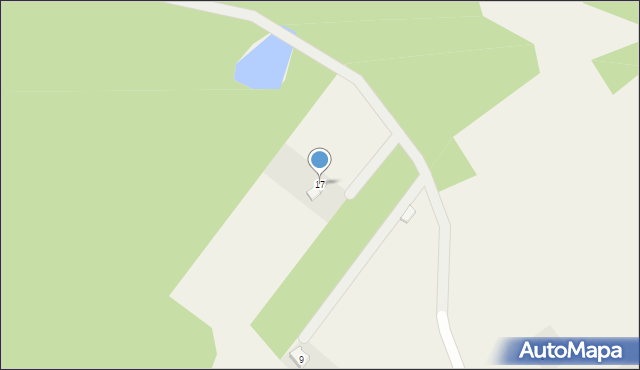 Michalin, Zacisze, 17, mapa Michalin