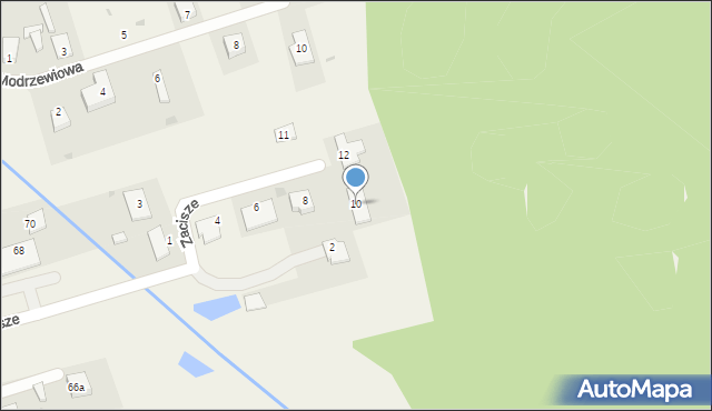 Michałów, Zacisze, 10, mapa Michałów