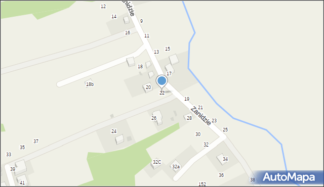 Michałowice, Zanidzie, 22, mapa Michałowice