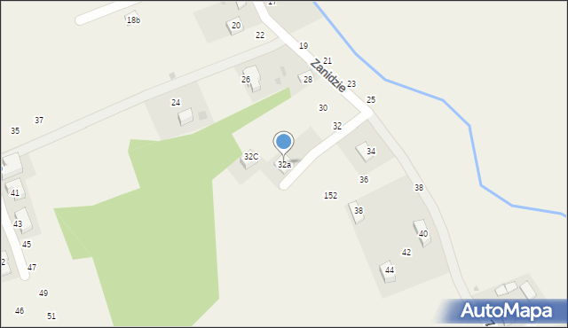 Michałowice, Zanidzie, 32a, mapa Michałowice