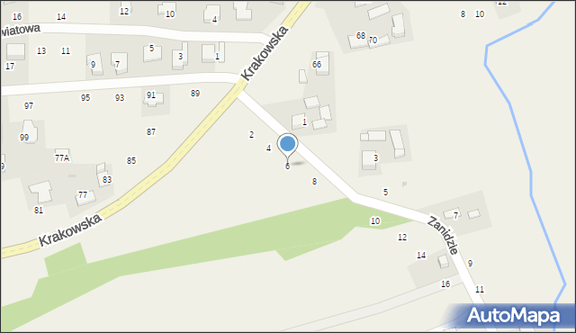 Michałowice, Zanidzie, 6, mapa Michałowice