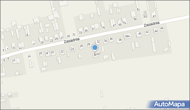 Michów, Zasadnia, 30, mapa Michów