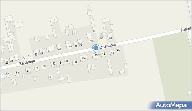 Michów, Zasadnia, 40, mapa Michów