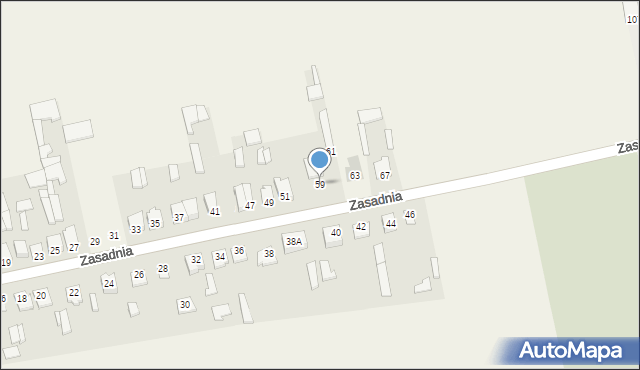 Michów, Zasadnia, 59, mapa Michów