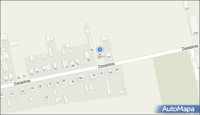 Michów, Zasadnia, 63, mapa Michów