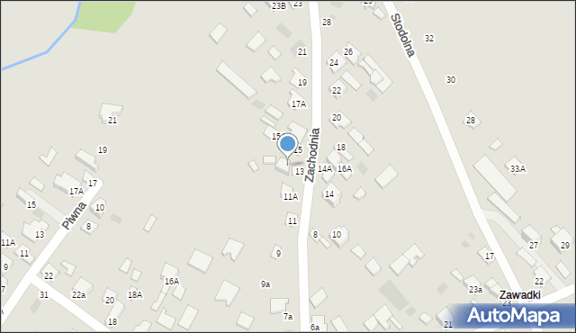 Międzyrzec Podlaski, Zachodnia, 13A, mapa Międzyrzec Podlaski