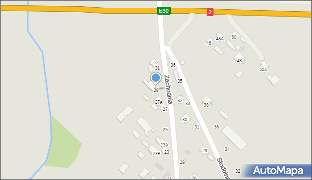 Międzyrzec Podlaski, Zachodnia, 29, mapa Międzyrzec Podlaski