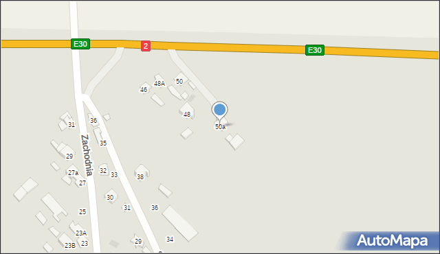 Międzyrzec Podlaski, Zachodnia, 50a, mapa Międzyrzec Podlaski