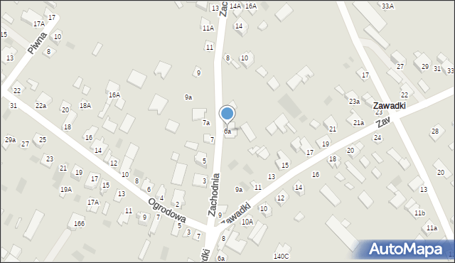 Międzyrzec Podlaski, Zachodnia, 6a, mapa Międzyrzec Podlaski