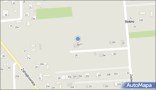 Międzyrzec Podlaski, Zadworna, 26h, mapa Międzyrzec Podlaski