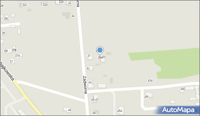 Międzyrzec Podlaski, Zadworna, 39A, mapa Międzyrzec Podlaski