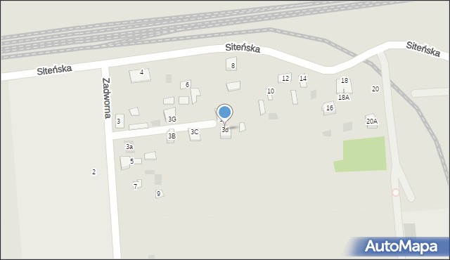 Międzyrzec Podlaski, Zadworna, 3d, mapa Międzyrzec Podlaski