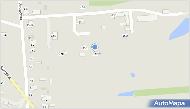 Międzyrzec Podlaski, Zadworna, 45h, mapa Międzyrzec Podlaski