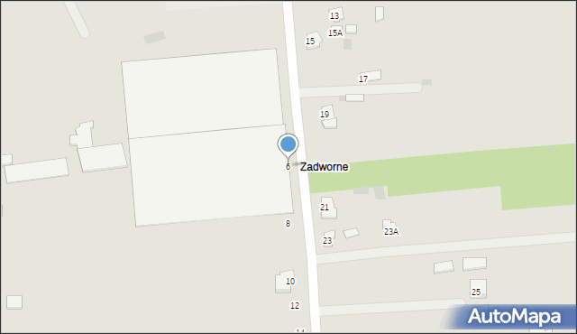 Międzyrzec Podlaski, Zadworna, 6, mapa Międzyrzec Podlaski