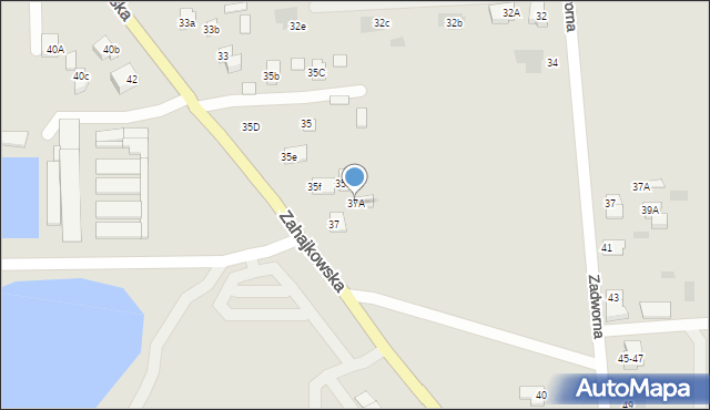 Międzyrzec Podlaski, Zahajkowska, 37A, mapa Międzyrzec Podlaski