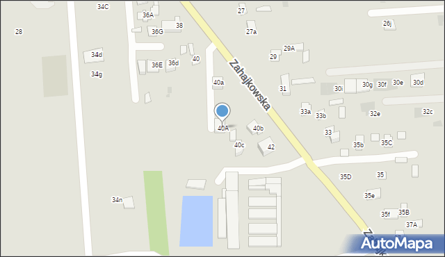 Międzyrzec Podlaski, Zahajkowska, 40a, mapa Międzyrzec Podlaski