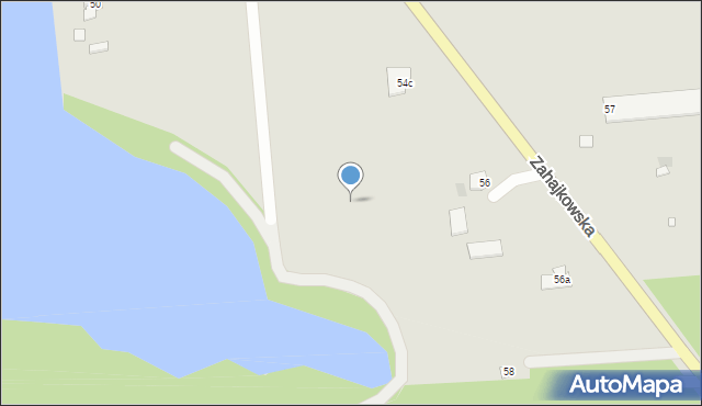 Międzyrzec Podlaski, Zahajkowska, 54p, mapa Międzyrzec Podlaski