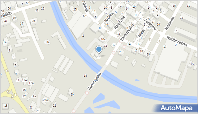 Międzyrzec Podlaski, Zamczysko, 16, mapa Międzyrzec Podlaski