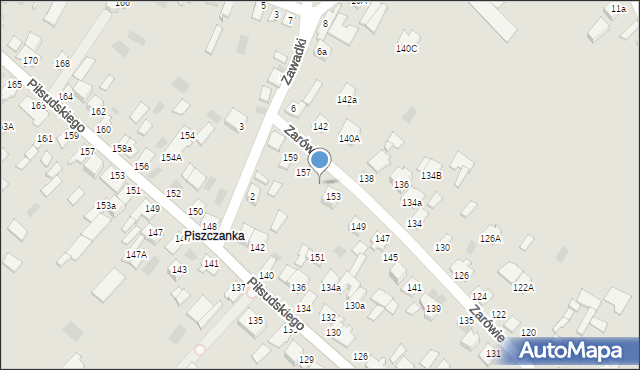 Międzyrzec Podlaski, Zarówie, 155, mapa Międzyrzec Podlaski