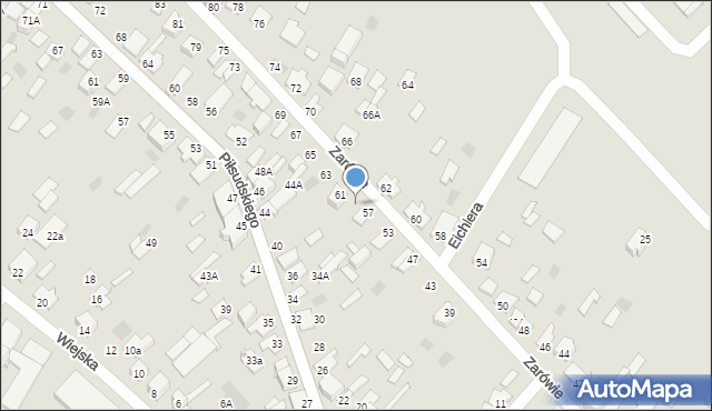 Międzyrzec Podlaski, Zarówie, 59, mapa Międzyrzec Podlaski