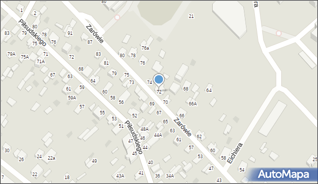 Międzyrzec Podlaski, Zarówie, 72, mapa Międzyrzec Podlaski
