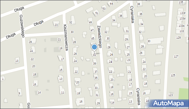 Międzyrzecz, Zawadzkiego-Zośki Tadeusza, 41, mapa Międzyrzecz