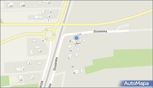 Mielec, Zawiszy Czarnego, 15A, mapa Mielca