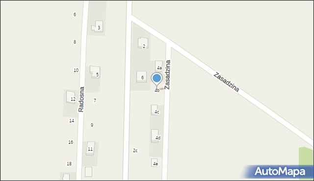 Mierzęcice, Zasadzina Władysława, ks., 4b, mapa Mierzęcice