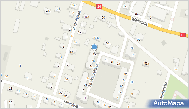 Mierzyn, Za Wiatrakiem, 2a, mapa Mierzyn