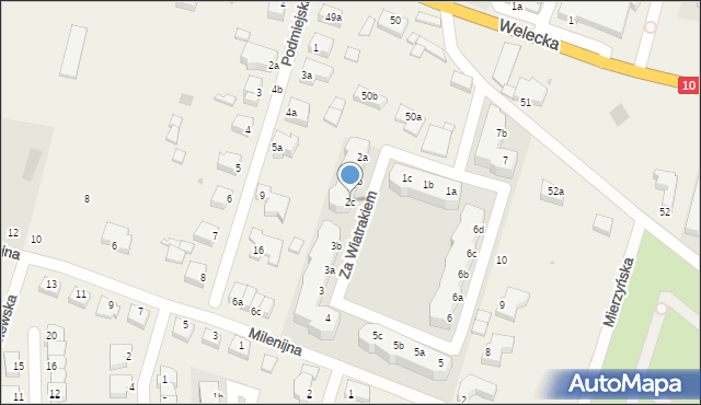 Mierzyn, Za Wiatrakiem, 2c, mapa Mierzyn