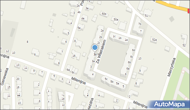 Mierzyn, Za Wiatrakiem, 3b, mapa Mierzyn