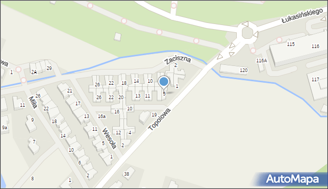 Mierzyn, Zaciszna, 5, mapa Mierzyn