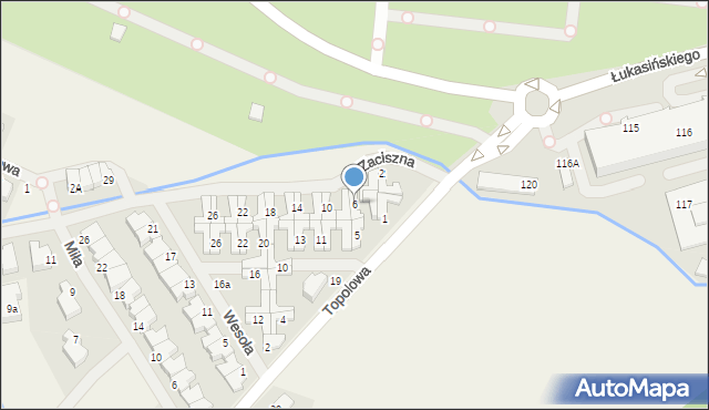 Mierzyn, Zaciszna, 6, mapa Mierzyn