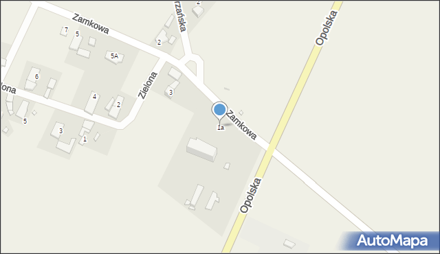 Mikolin, Zamkowa, 1a, mapa Mikolin