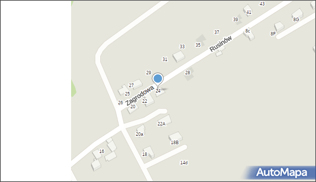 Mikołów, Zagrodowa, 24, mapa Mikołów