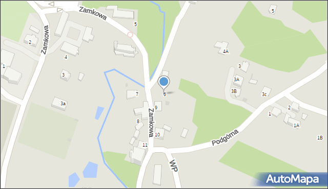 Mikołów, Zamkowa, 6, mapa Mikołów