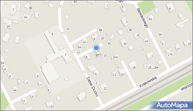 Milanówek, Żabie Oczko, 8, mapa Milanówek