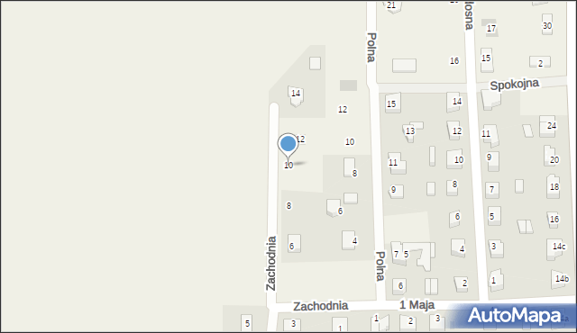 Miłkowice, Zachodnia, 10, mapa Miłkowice