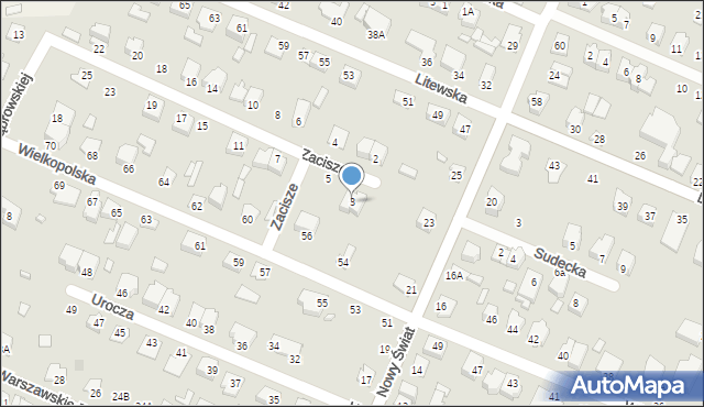Mińsk Mazowiecki, Zacisze, 3, mapa Mińsk Mazowiecki