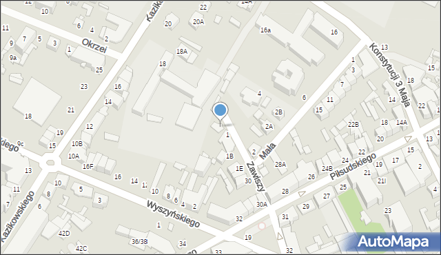 Mińsk Mazowiecki, Zawiszy, 3, mapa Mińsk Mazowiecki