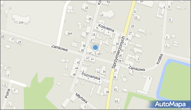 Mirosławiec, Zamkowa, 8, mapa Mirosławiec