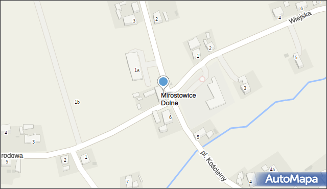 Mirostowice Dolne, Żarska, 1, mapa Mirostowice Dolne