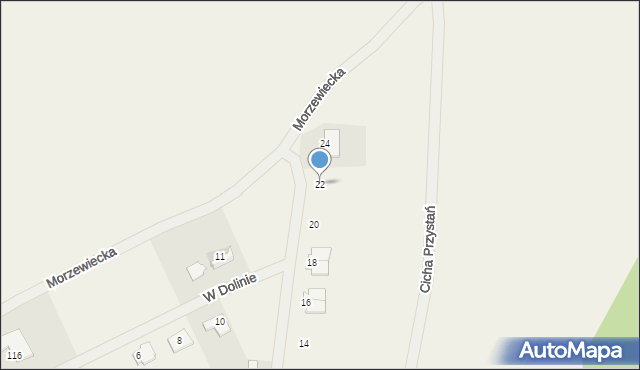 Mochle, Zakątek Leśny, 22, mapa Mochle