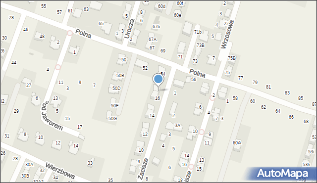 Modlnica, Zacisze, 17, mapa Modlnica