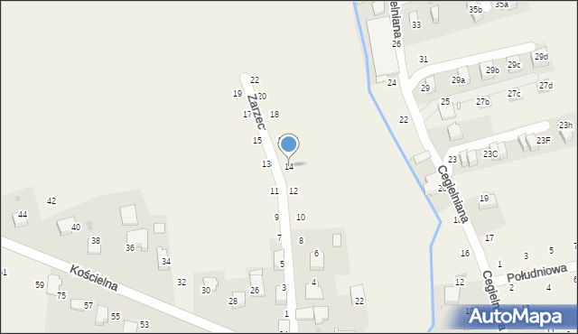 Modlnica, Zarzecze, 14, mapa Modlnica