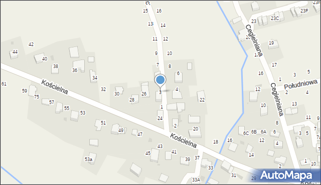Modlnica, Zarzecze, 3, mapa Modlnica